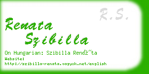 renata szibilla business card
